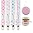 babygoal Baby Girl Pacifier Clips with Pacifier Case, 4 Pack Metal Clips for Boys and Girls Fits Most Pacifiers and Binkies 4MP04-HZ
