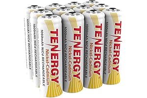 Tenergy AA Rechargeable Battery NiCd 1000mAh 1.2V