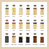 Vista 7 de Chandler Studio Más de 40 fósforos de seguridad en frasco, frasco de vidrio Strike On Bottle de cerillas de 2 pulgadas