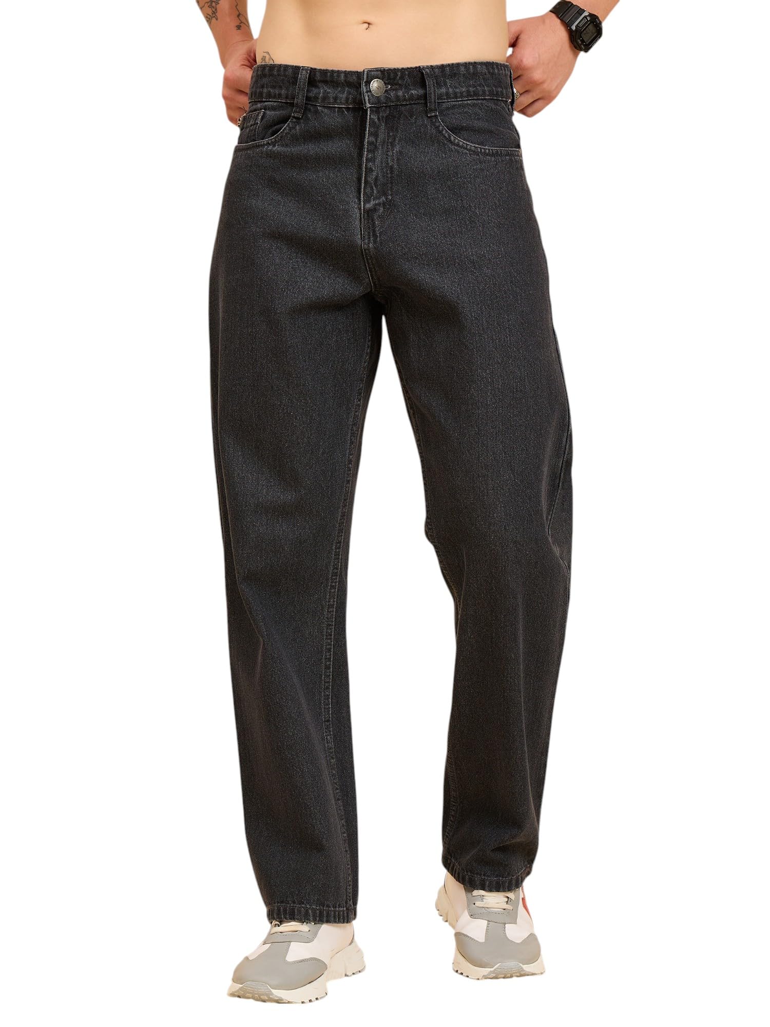 studio nexx Men's Baggy Fit Jeans | Wide Leg Denim | Non Stretchable-picture-10
