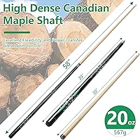 Vista 3 de Pool Cue, 58" Billiard Cue Stick 2-Piece Maple Wood Pool Cue Stick 18 19 20 21oz for Bar House Pool Table Sports