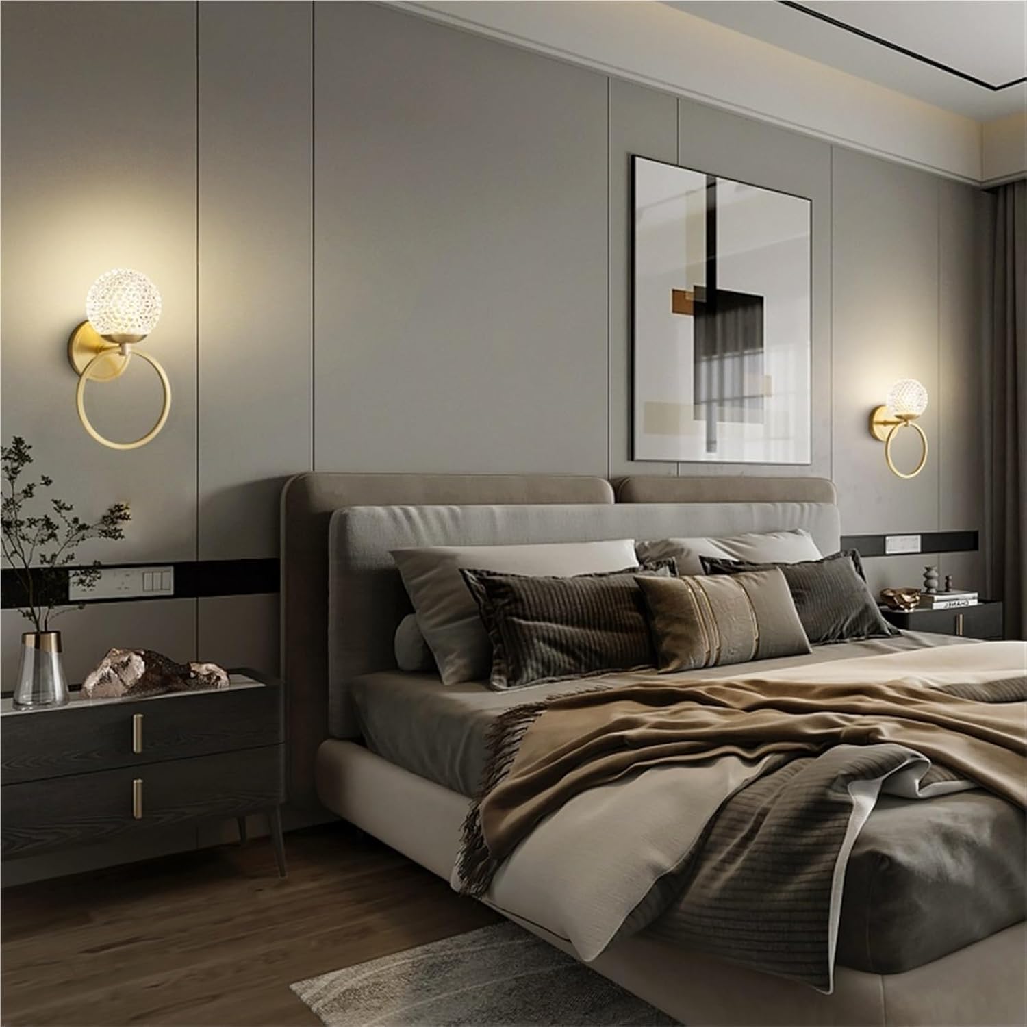 壁取り付け用燭台 モダンでシンプルなベッドサイドランプ、絶妙な階段廊下クリエイティブウォールライト 壁掛け照明器具