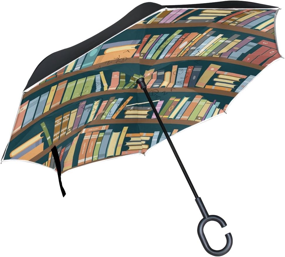 ALAZA Inverted Umbrella, Large Double Layer Outdoor Rain Sun Car Reversible Umbrella