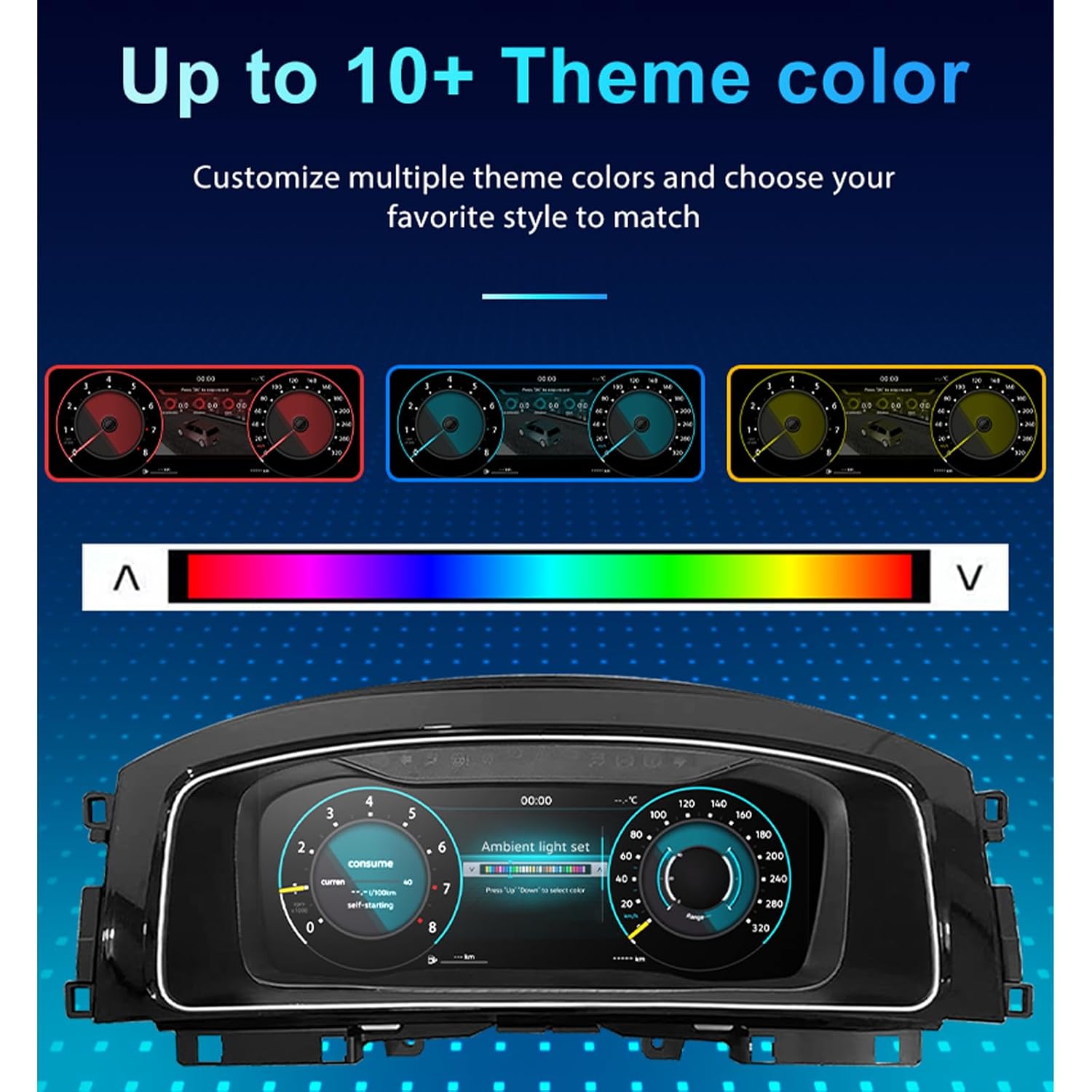 10.25 inch Digital Dash Instrument Cluster for Skoda Yeti 13-17 Digital Cluster Instrument Speedometer Replacement