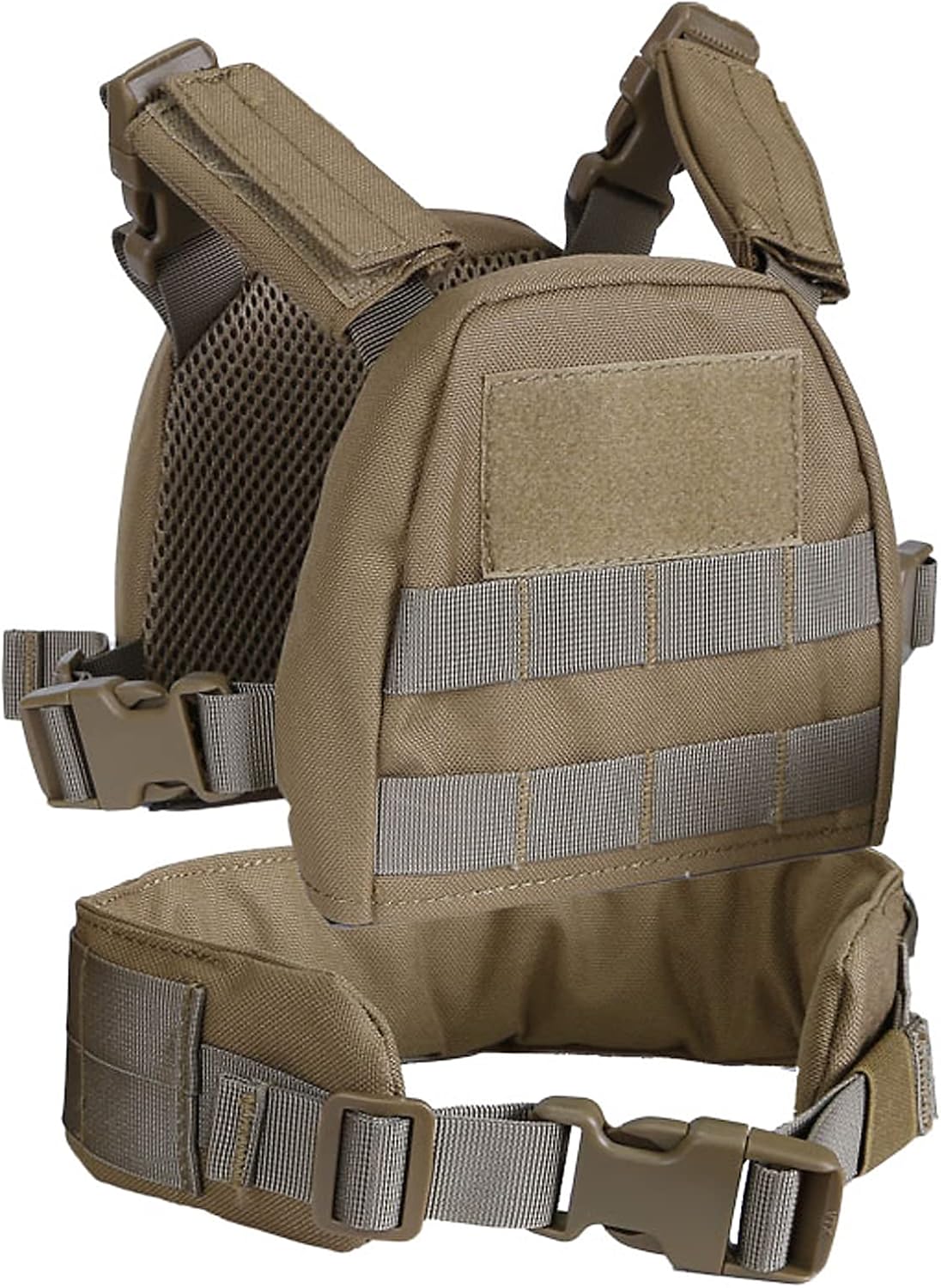 Jungle Leopard Tactical Vest for Kids Molle with Waist Belt Airsoft Paintball Chest Rig