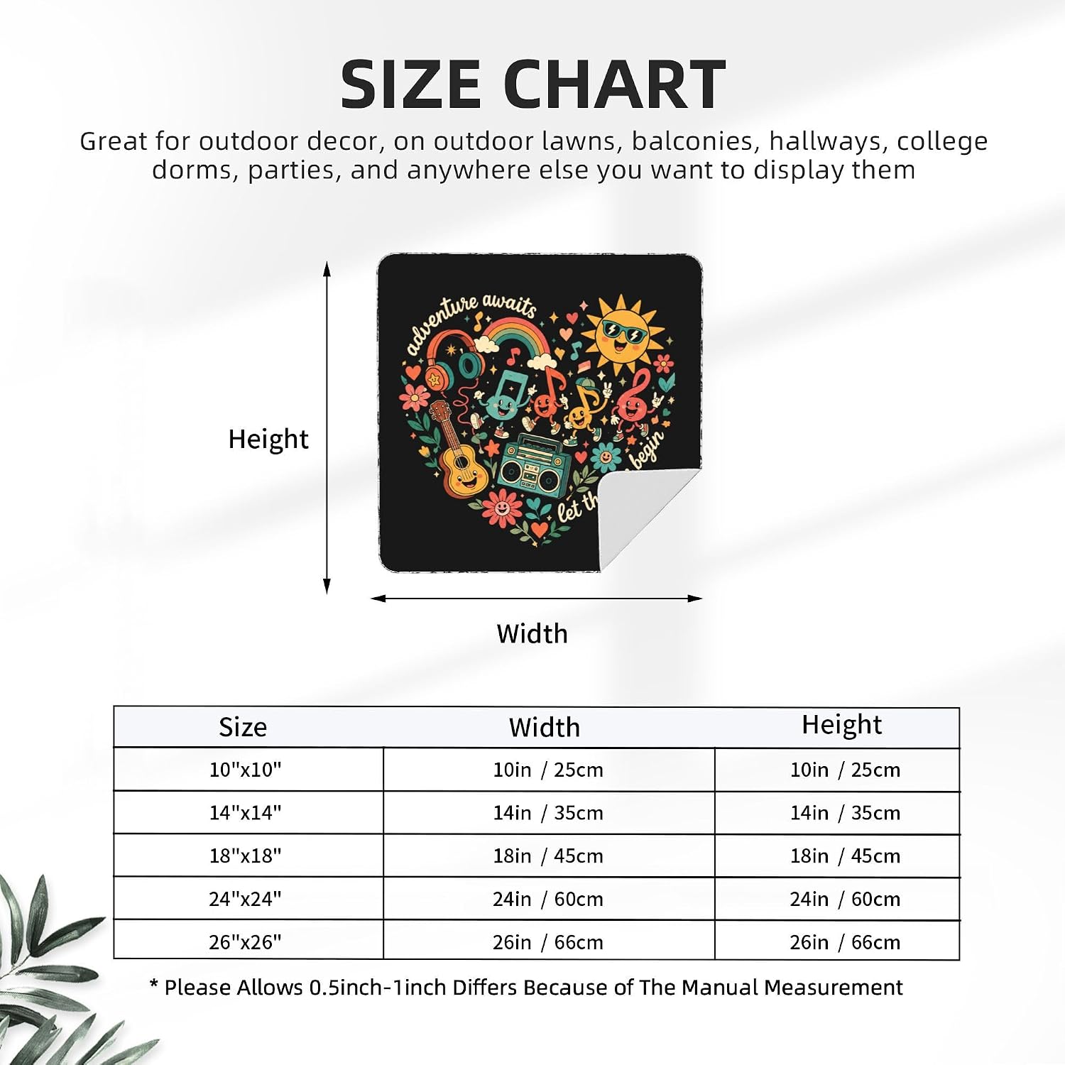 Camera Magic Wrap Music Guitar Note Rainbow Floral Heart Retro Funny 10inch image 3
