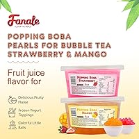 Vista 4 de Fanale Perlas de Boba Reventadoras de Fresa y Mango, Veganas, Sin OMG, Sin Gluten, Sin Grasa, Perfectas para Té de Burbujas, Batidos, Helados