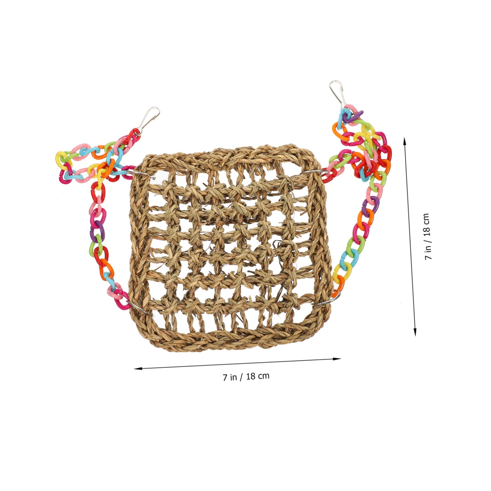 Angoily 3pezzi Giocattolo Per Uccelli Con Amaca Naturale Per Pappagalli Accessorio Da Appesa Per Cage Con Struttura Resistente e Materiali Sicuri Per Parrocchetti e Canarini Gioco