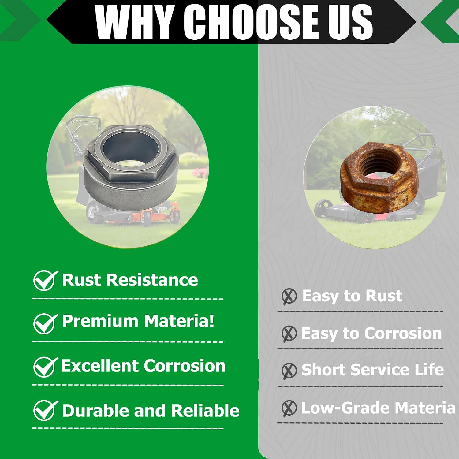 Hexagon Steering Bushing 741-04237B 941-04237A Fit for Cub Cadet GT1054 GT-1554 LGT-1050 LTX 1040 MTD Troy Bilt Yard Machine Yardman Lawnmower 1/2" Thick & 1-1/8" in Diameter Hex Flange (2PCS)