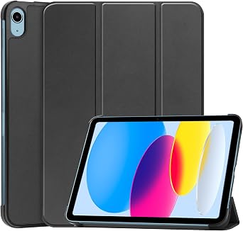 PCATEC iPad 11th Generation A16 10th Generation / 10th Generation 2022 10.9 Inch Case with Stand Function Trifold Cover Thin Lightweight iPad 10.9 10th Generation, Black