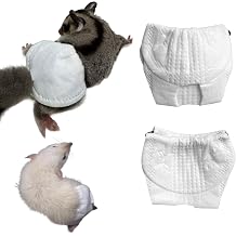 Disposable Sugar Glider Diapers Nappy Poultry Cloth 10/15/25/35 Count Small Pet Pee Pads for Hamster Squirrel Fancy Rat Groundhog M, Count, 10