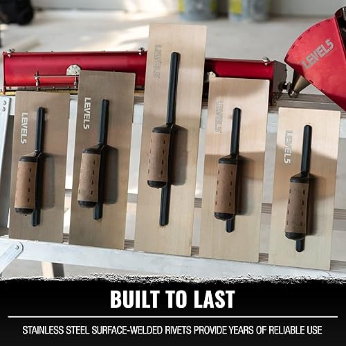 Miniatura 2 de LEVEL5 Paleta curvada FLEX de 14 x 4.75 pulgadas, hoja de 0.020 in, acero inoxidable triple endurecido, mango de alto impacto, cartón yeso Sheetrock