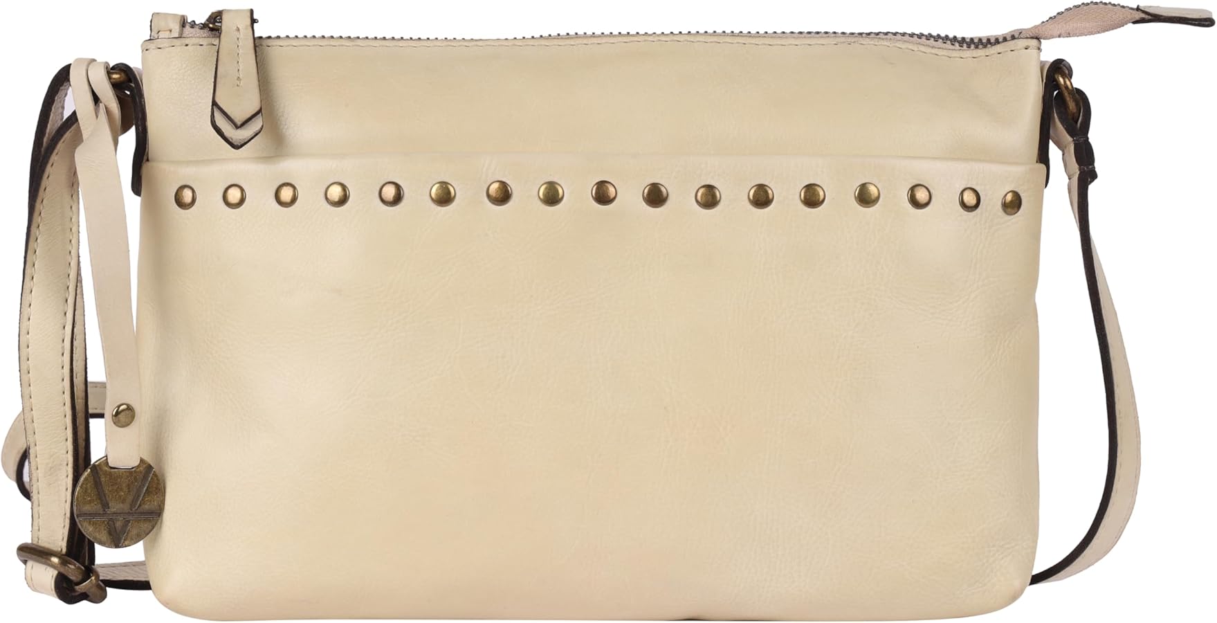 バッグ Made in Italy leather studs shoulder bag Genuine Italian Leather Boho Studded Crossbody Shoulder Bag 9.75