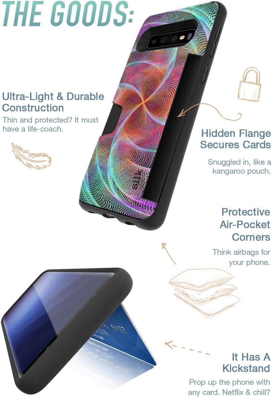 Smartish Galaxy S10 Wallet Case - Wallet Slayer Vol. 1 [Protective Grip Credit Card Holder Cover for Samsung] (Silk) - Flavor of The Month