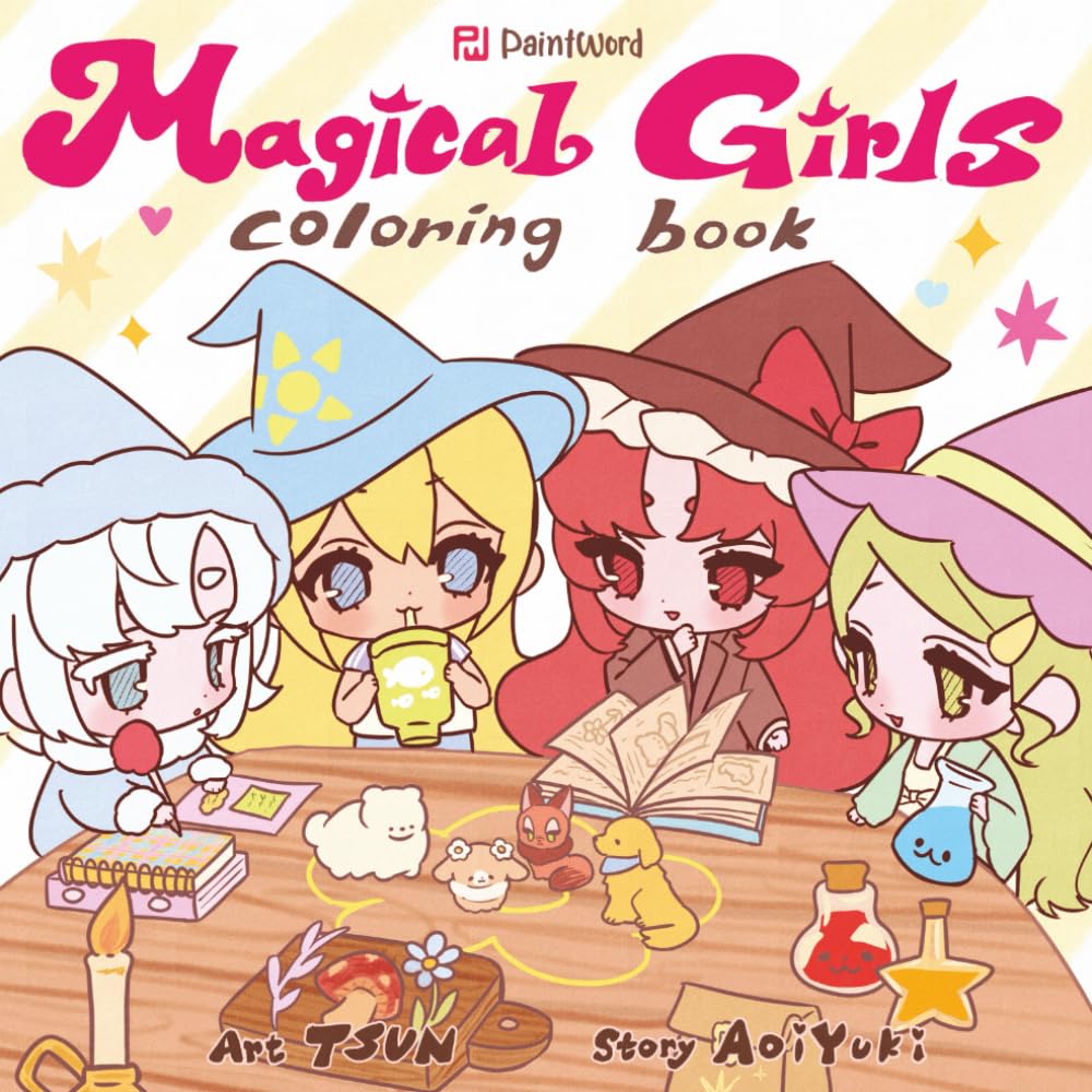 Magical Girls Coloring Book