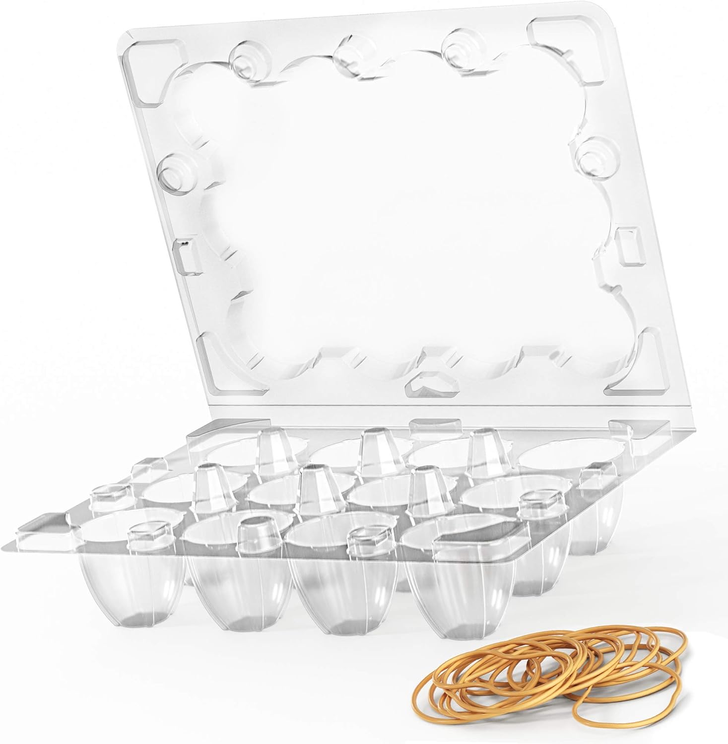 100 Clear 12 Cavity Quail Egg Cartons by Quail Egg Cartons