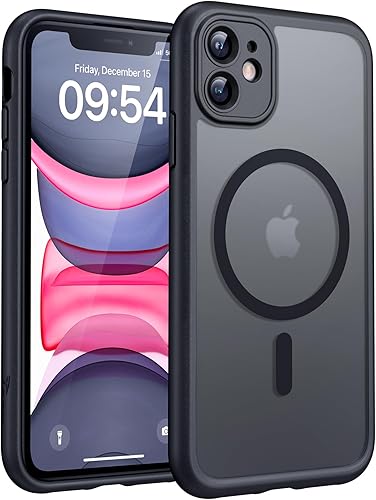 Miniatura 189 de TOCOL Funda magnética para iPhone 15, protección completa mejorada de la cámara, compatible con Magsafe, protección contra caídas, translúcida mate,