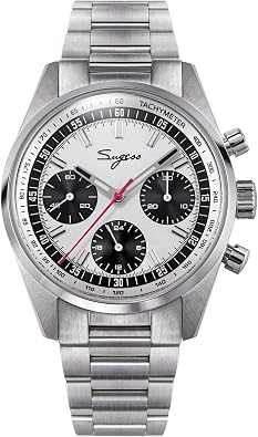 Sugess Chrono Hertiage S465.SP.S ST1903 Mechanical Chronograph Mens Wrist Pilot Watch Seagull 1963