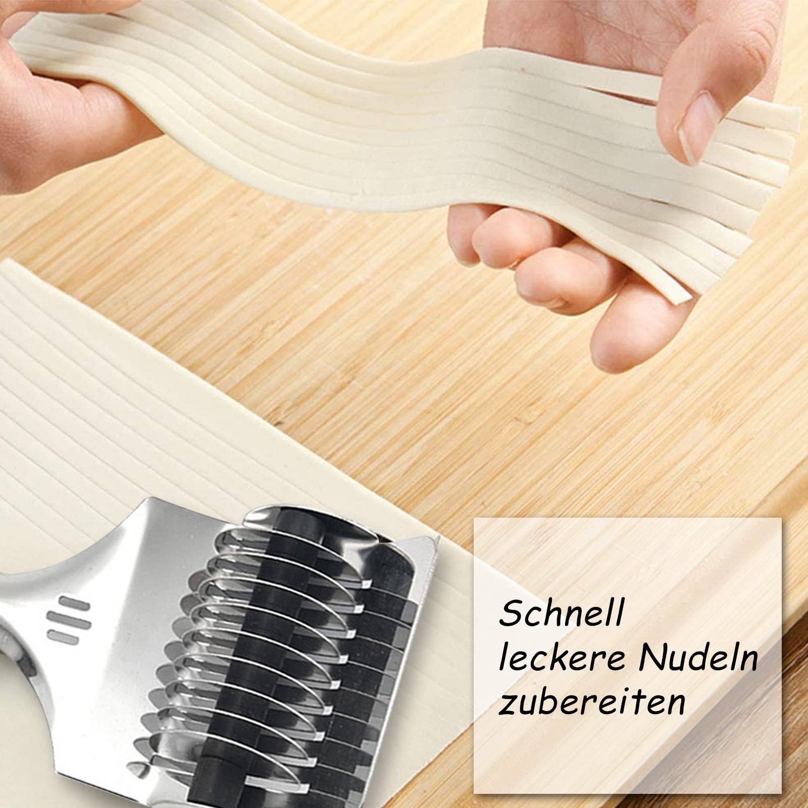 Manueller Nudelschneider Aus Edelstahl - Küchenhelfer Für Perfekte Teigportionen