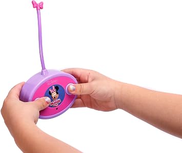 Disney Junior Minnie Mouse Roadster RC Car with Polka Dots, 27 MHz, Pink with White Polka Dots, Standard (97161)