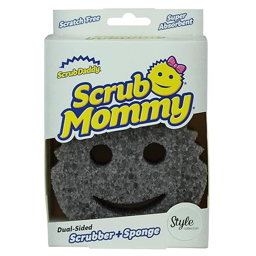 Scrub Daddy Scrub Mommy Style Collection Reinigungsschwamm, zweiseitig, Grau