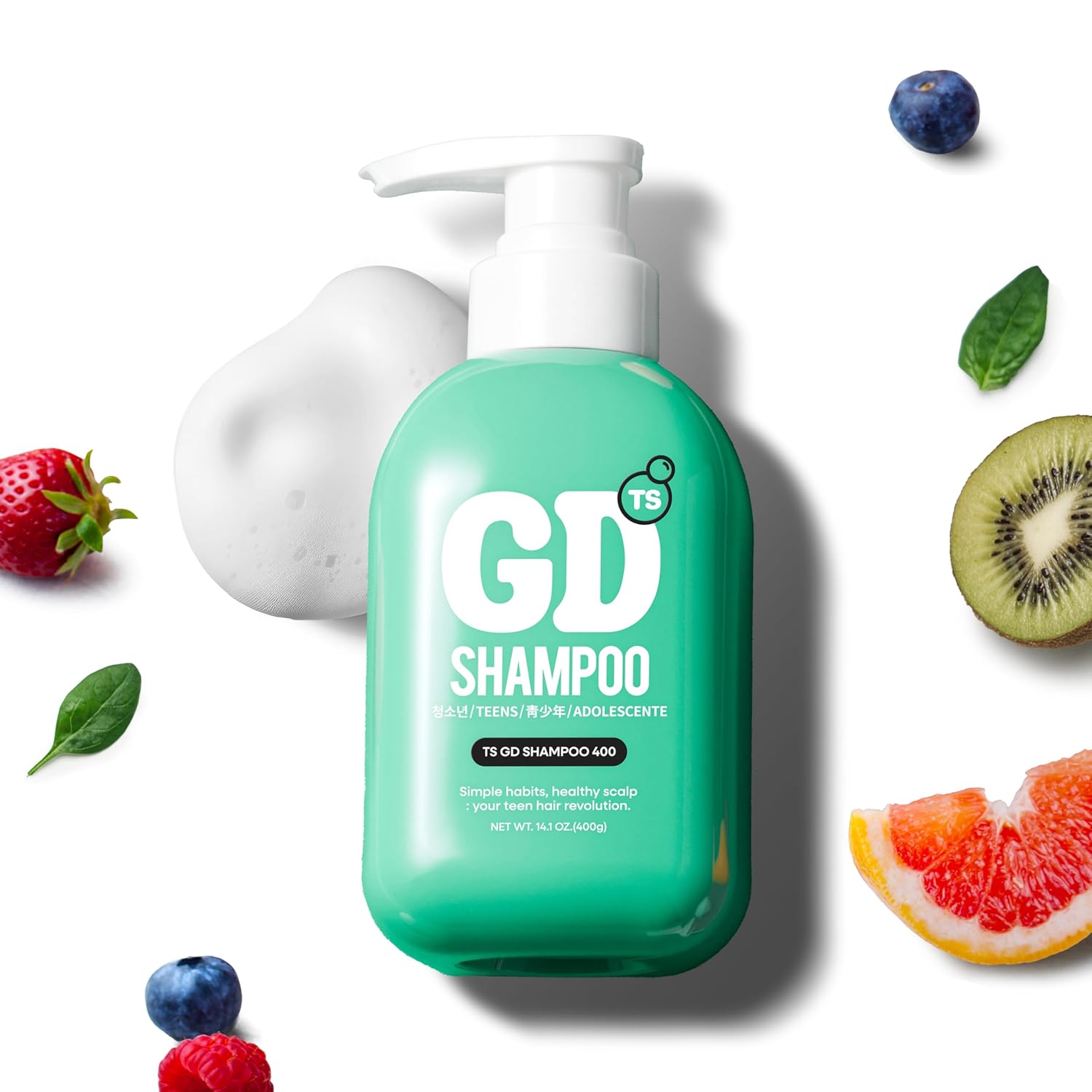 TS GD Shampoo Korean Shampoo for Teens | Dandruff Shampoo for Kids & Oily Scalp | Hydrating Shampoo for Hair Growth & Hair Thinning | Anti Dandruff Scalp Care | Sulfate Free Korean Hair Care (14.1 oz)