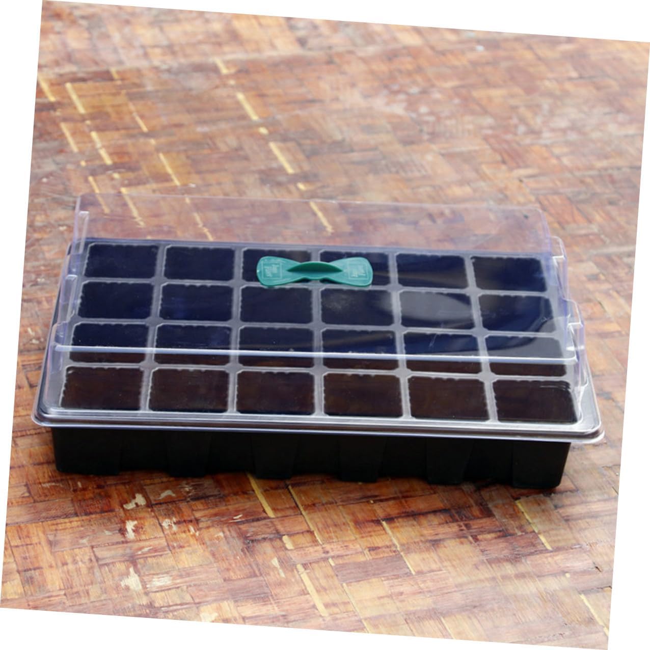 3 Sets 24-Cell Plastic Seed Starter Trays Germination Nursery Boxes Gardening Supplies for Indoor Plant Propagation