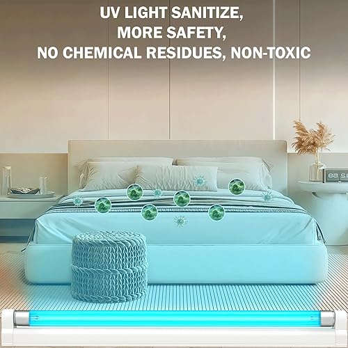 Miniatura 5 de Lámpara UVC libre de ozono con temporizador desinfectante de bombilla UV longitud de onda de 2537 nm para armariogabinetebaño con cable de