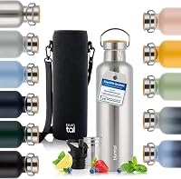 Blumtal Termosz 750ml - Dupla Falú Rozsdamentes Acél Kulacs Teaszűrővel és Sportfedéllel - Hőszigetelt BPA-mentes Ivópalack Hordtáskával 1