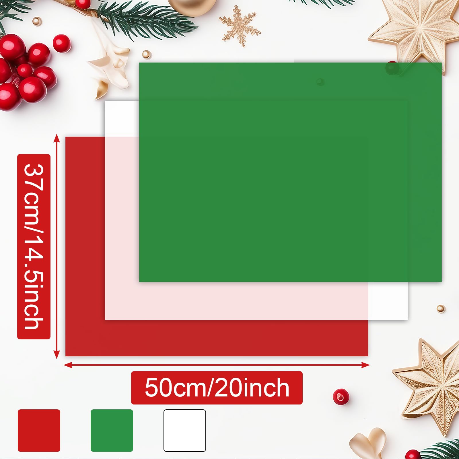BOUBONI 100 Sheets Christmas Tissue Paper Bulk 20 x 14.5 inches Gift Wrapping Paper Craft Tissue Paper for Flower Artworks Crafts Holiday Party Decoration (Red - Image 2