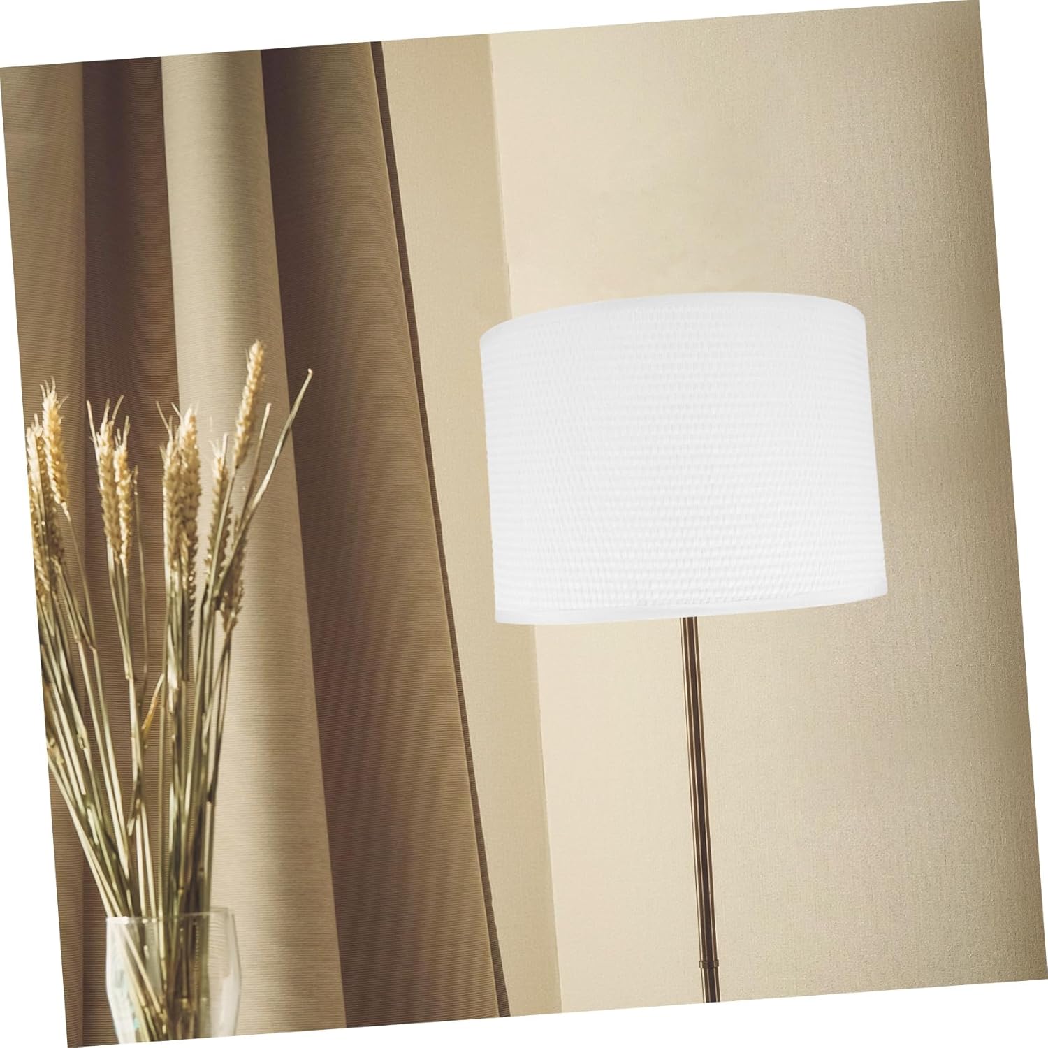 Rustic Floor Lamp Shade Replacement Handmade Fabric Lampshade X Height Protective Cover for Home Hotel Table and Floor Lamps