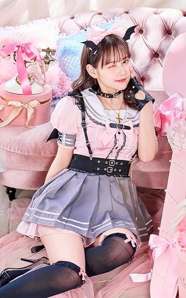 マリームーン サキュバスメイド 小悪魔 メイド コスプレ ブラック ピンク マリームーン サキュバスメイド 小悪魔 メイド コスプレ ブラック