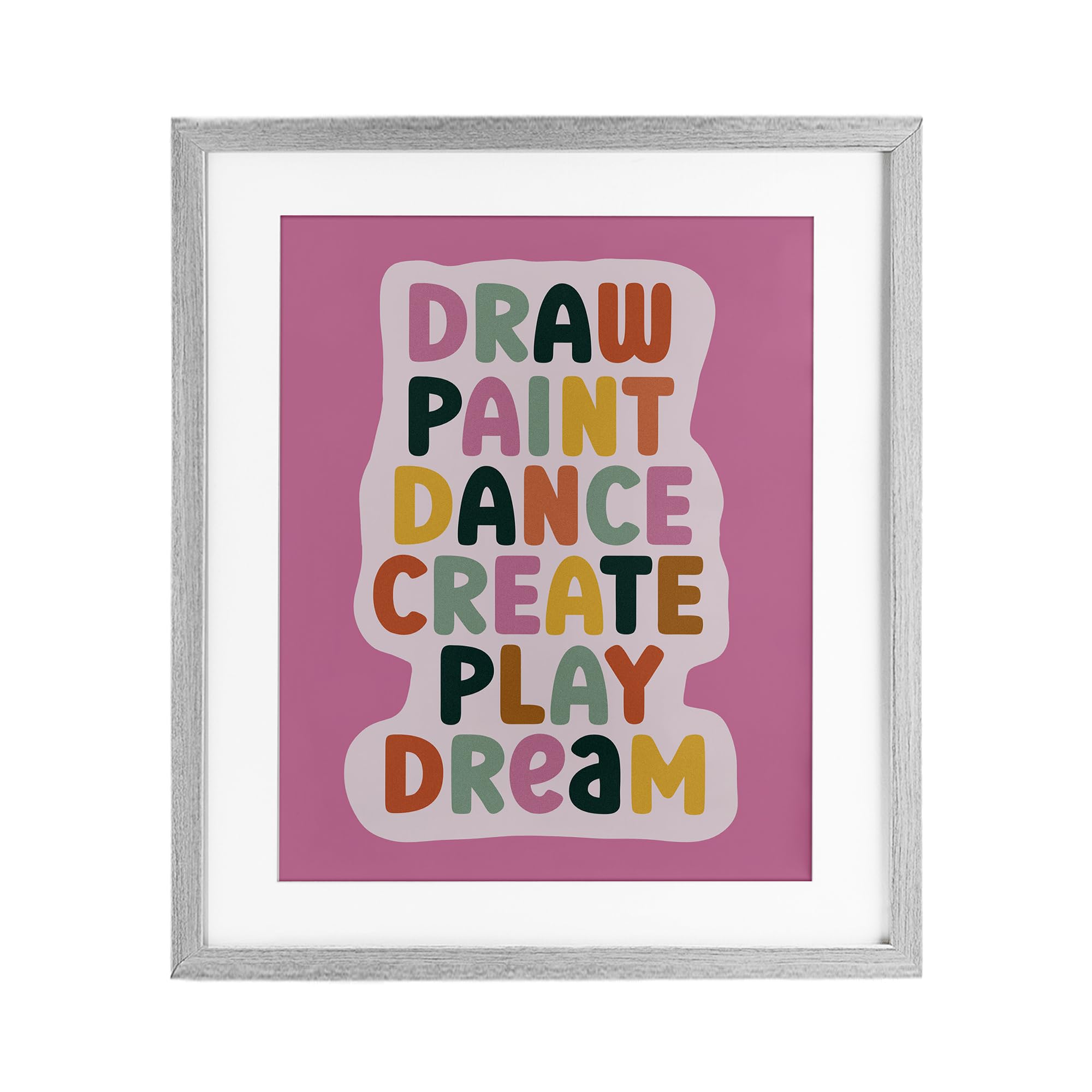 Affiche encadrée Stupell Industries 21x17 cm Draw Paint Dance Create