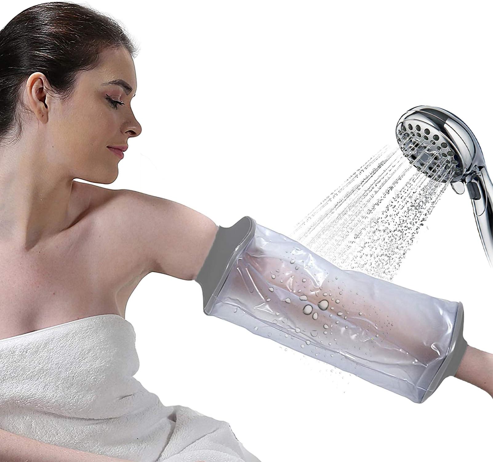 PICC Line Shower Cover, Waterproof PICC Line Sleeve, Reusable IV Protector for Bath, Cast Cover Bag for Arm or Elbow Wounded