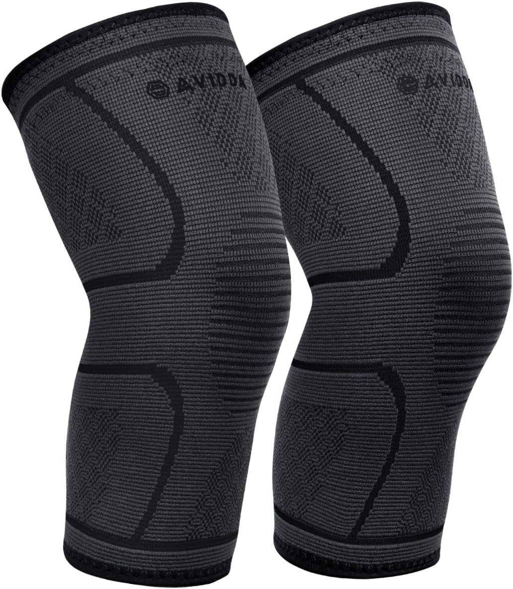 AVIDDA Knee Support Brace 2 Pack Compression Knee Sleeves for