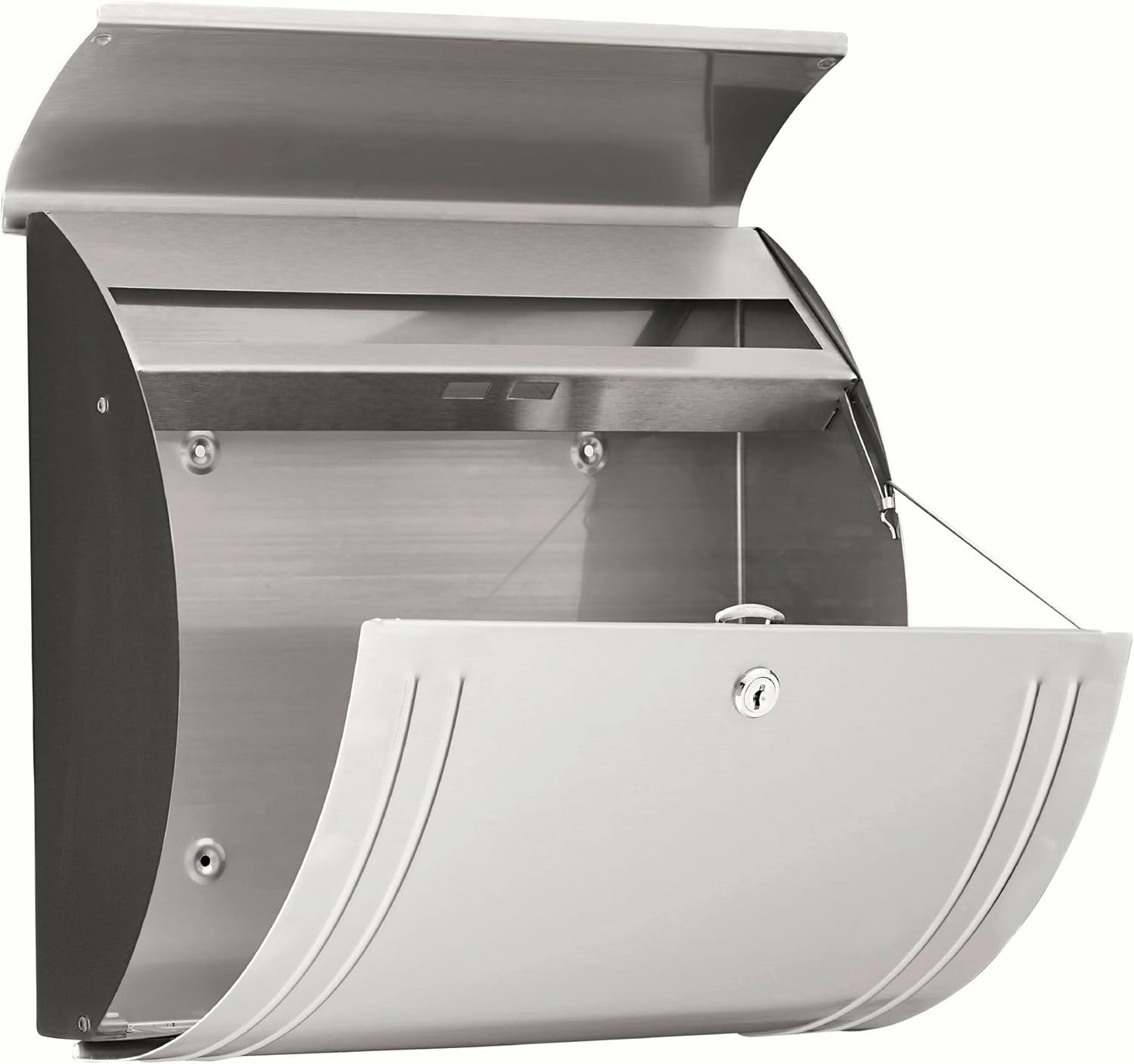 Burg Wachter Modena 3857 Ni Stainless Steel Post Box