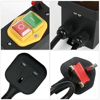 220V Single Phase On/Off Switch,Industrial On Off Push Button Switch with Large Stop Sign Paddle Switch for Quick Power Off for Table Saws and Other Electrical Equipment