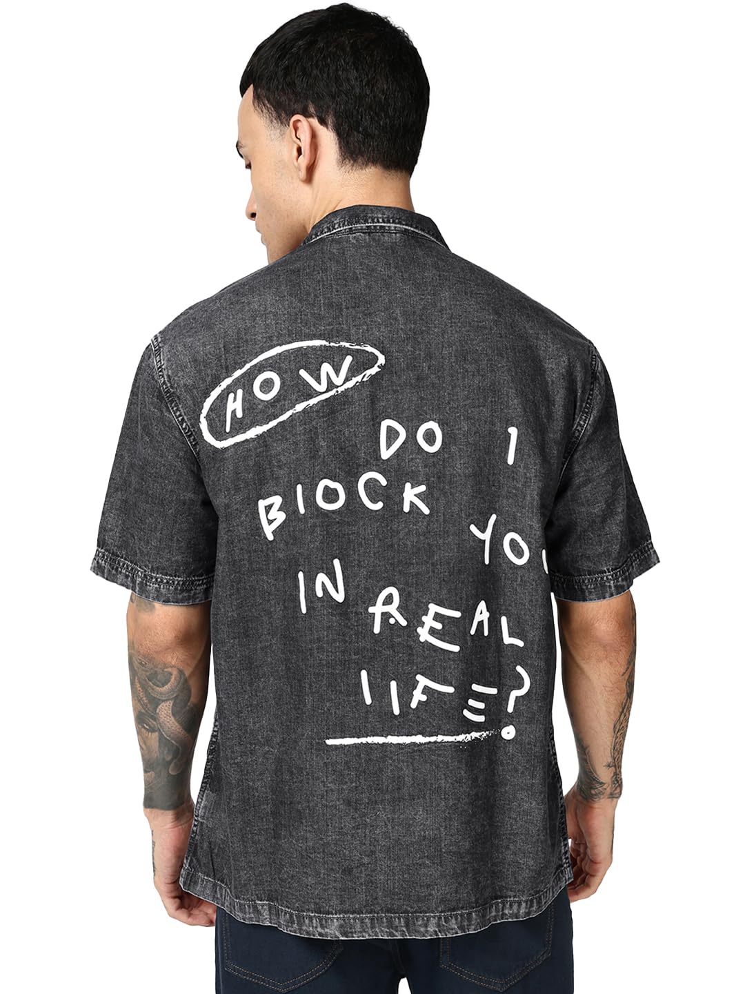 Chemise délavée ample en coton pour éviter la chaleur - 8