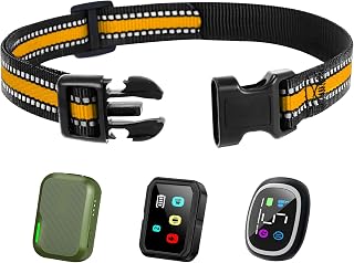 Dog Collar Replacement Strap, Replacement Collar for Shock Collar Most of Training Collar, Reflective Adjustable Dog Nylon Collar Straps for Small Medium Large Dogs, Orange