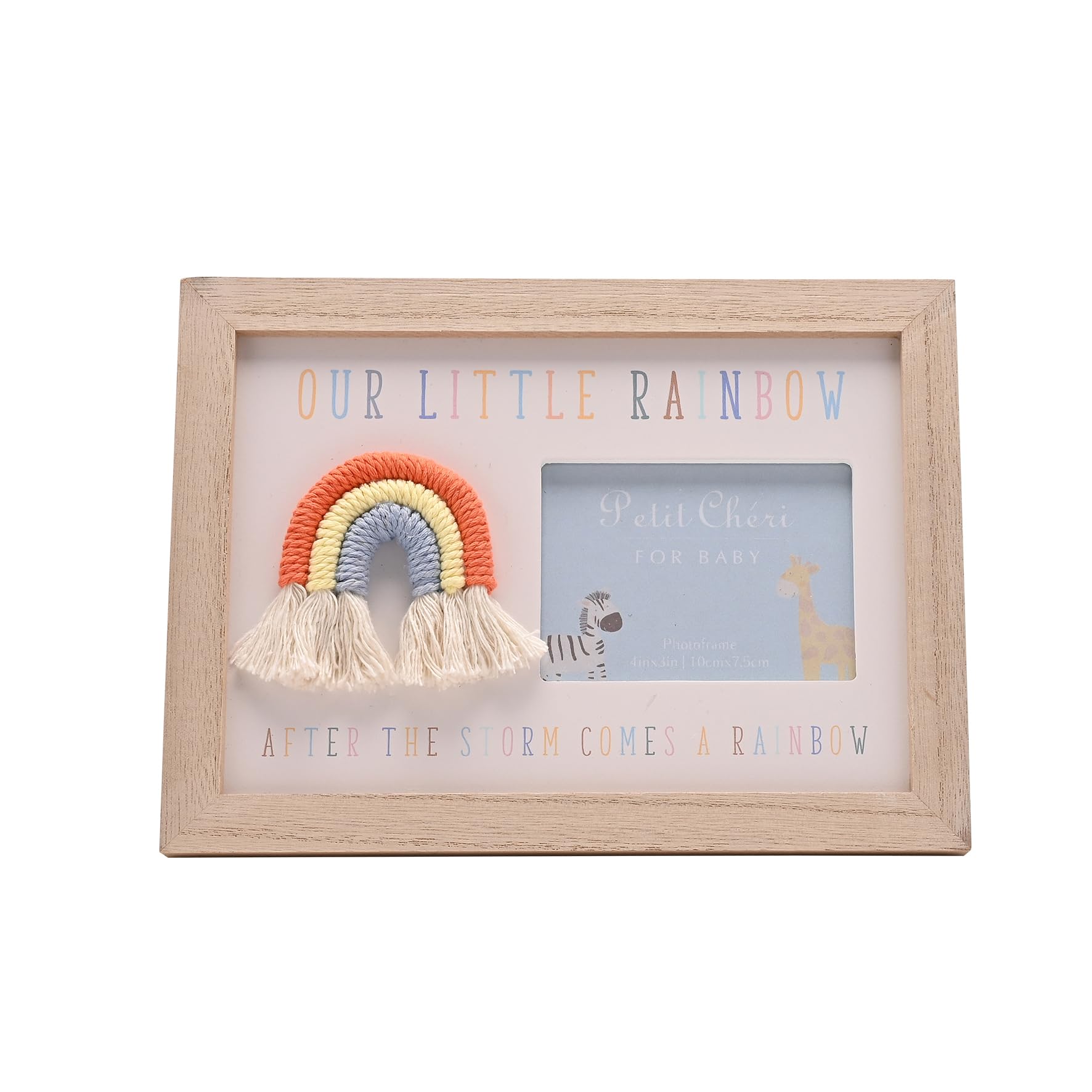 Widdop And Co Men's Brown Petit Cheri Baby Scan Frame - Our Little Rainbow - Precious Memories Photo Picture Frame For Baby Boys & Girls, Kids & Children - New Baby, Baby Shower & Birth Gifting & Homeware - H: 17Cm X W: 22Cm.