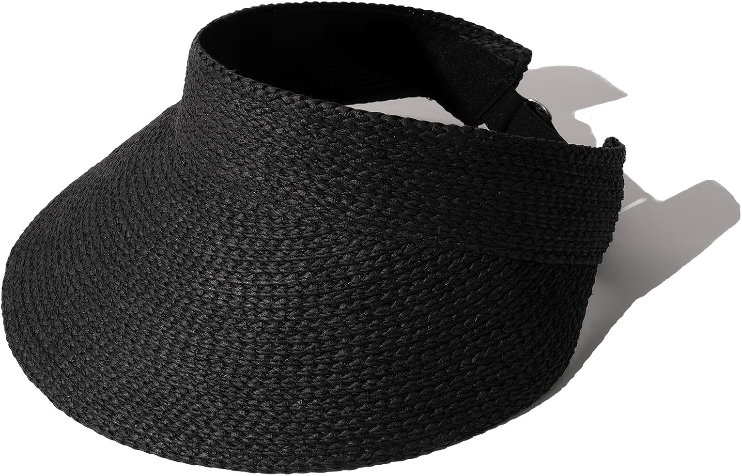 FURTALK Sun Visor Hats for Women Wide Brim Straw Visors Womens Foldable Beach Visors Summer Packable Ponytail Beach Hat