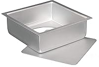 Vista 8 de Fat Daddio's PSQCC-883 - Sartén cuadrada para tartas de queso, 8 x 8 x 3 pulgadas, color plateado