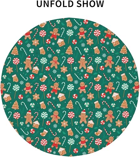 Miniatura 9 de Mantel redondo retro lavable para el hogar, cocina, comedor, fiesta, 60 x 60 pulgadas