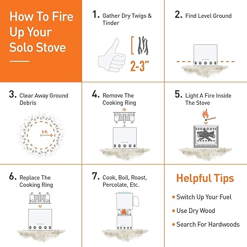 Miniatura 7 de Solo Stove Titan – Estufa de leña ligera para 2 – 4 personas. Kit de cocina liviana para excursionismo, campamento, supervivencia. Quema ramas, no