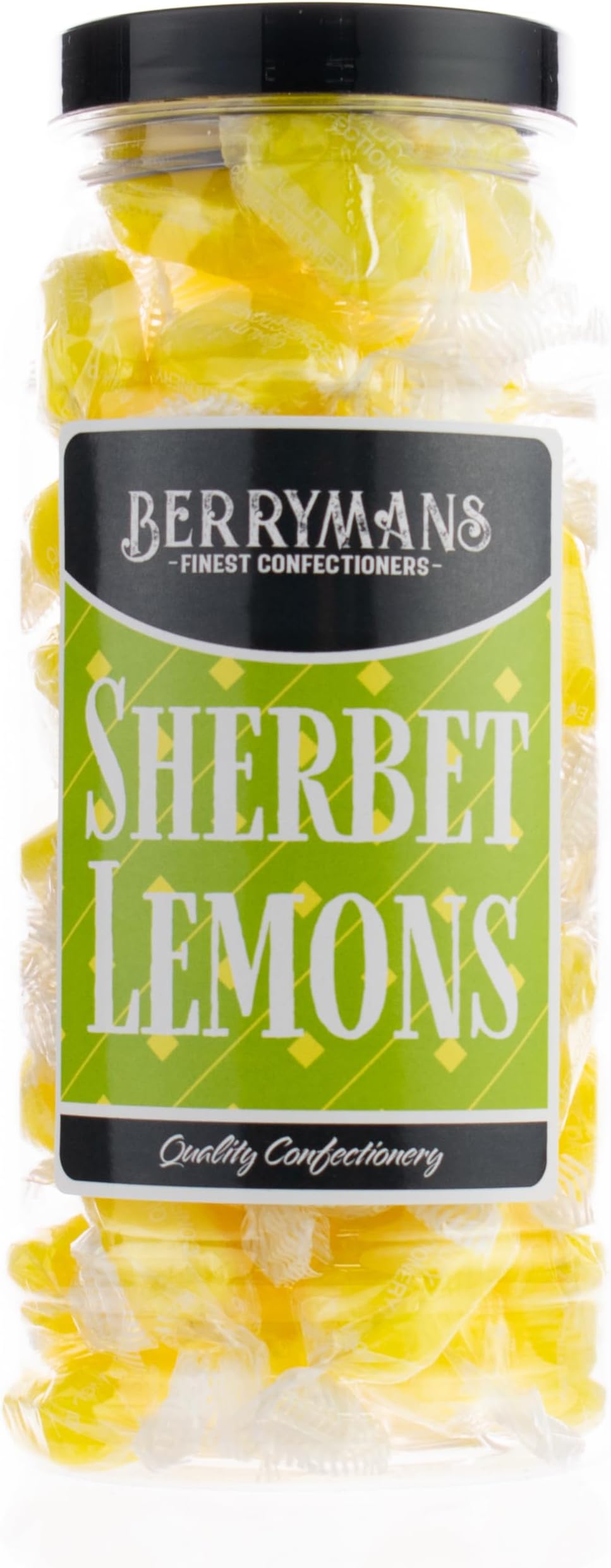 โ Original Sherbet Lemons Retro Sweets Gift Jar by Berrymans Sweet Shop - Classic Sweets, Traditional Taste.