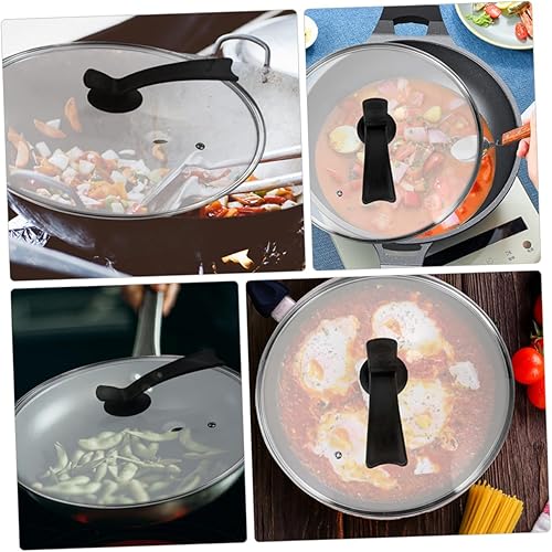 Miniatura 5 de 1 pieza cubierta de olla de silicona utensilios de cocina de acero inoxidable tapas de olla de repuesto tapa de vidrio templado cazuela utensilios