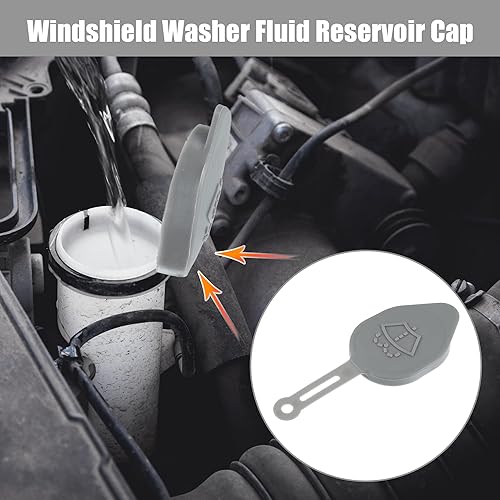 Miniatura 2 de X AUTOHAUX 28913JK60A - Tapa para botella de depósito de líquido para limpiaparabrisas para Nissan 370Z para Infiniti G25 Q60 QX50