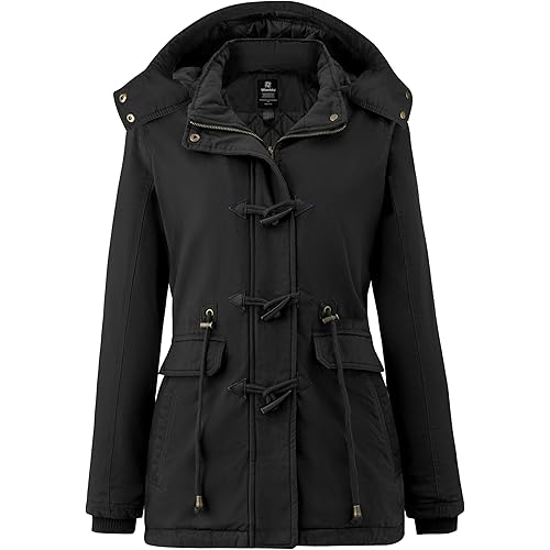 wantdo Women's Winter Thicken Jacket Cotton Coat with Removable Hood