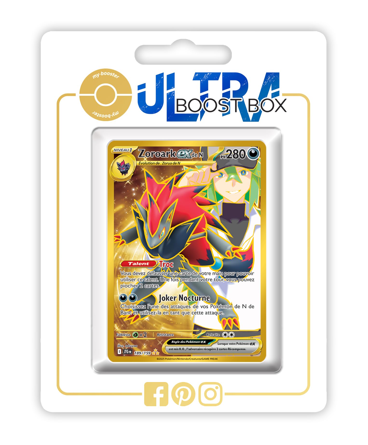 Zoroark ex de N (N's Zoroark ex) 189/159 Shiny Gold - my-booster X
