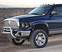 Vista 8 de Repuesto de conjunto de faros AS para Dodge Ram 1500 2002-2005/Ram 2500 3500 2003-2005 con carcasa negra, reflector ámbar, lentes transparentes